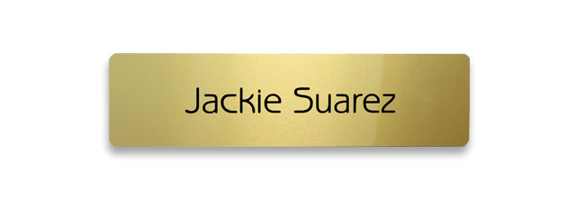 Metal nameplate, style A, 2x8