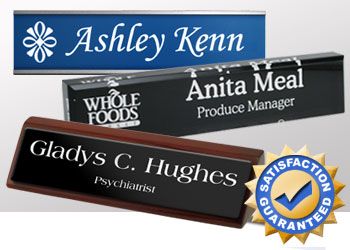 Name Plates Classic Logo Reusable Desk Blocks And Wedges