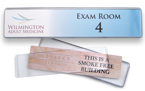 2x10 inch contemporary style nameplates
