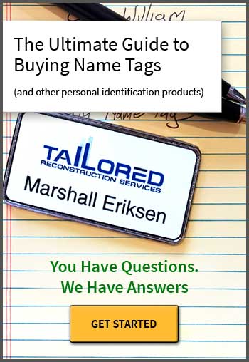 Buying guide for name tags.