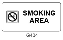 Smoking Area sign