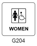 Women (Handicap Accessible) sign