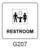 Restroom (unisex) sign