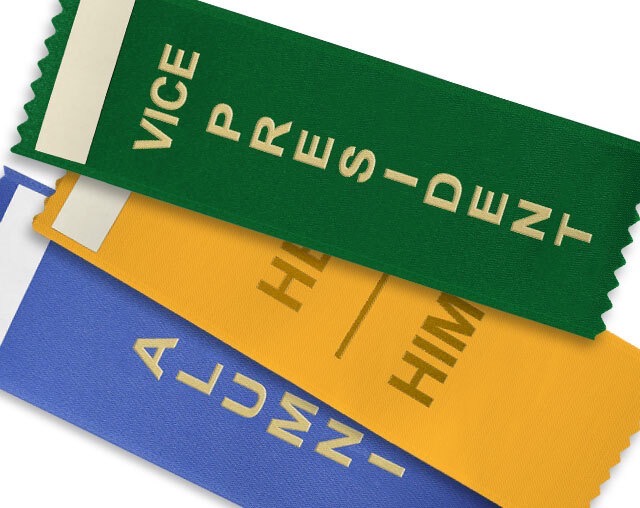 A variety of horizontal ribbons with stock titles.