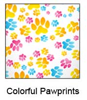 Colorful Pawprints background