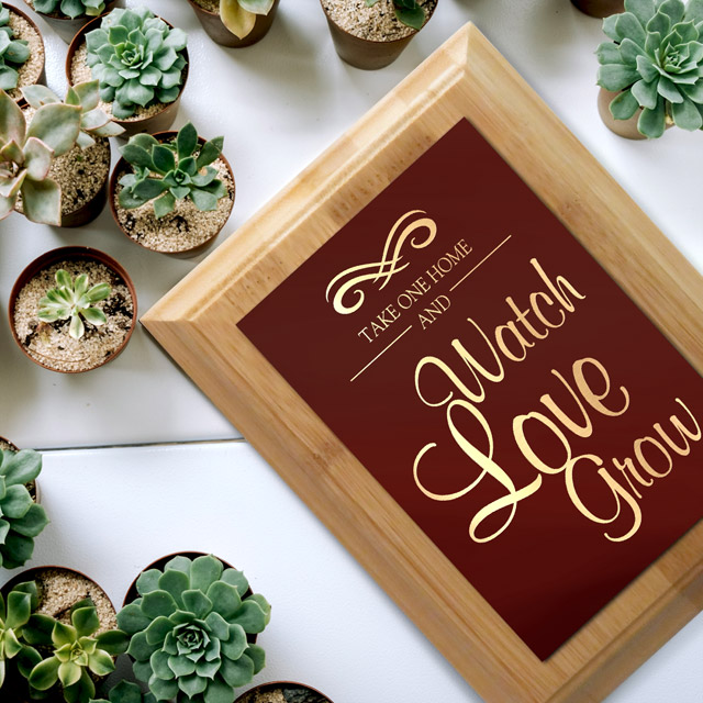 Write your message on a custom plaque