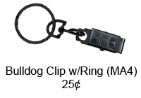 Swivel Bulldog Clip w/Split Ring