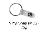Vinyl Snap with silver split ring