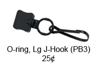 Plastic O-Ring w/ Large Metal J-Hook