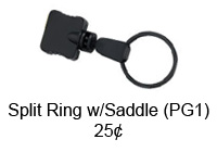 Plastic Split Ring w/ Saddle