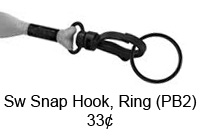 Plastic Swivel Snap Hook w/ Split Ring