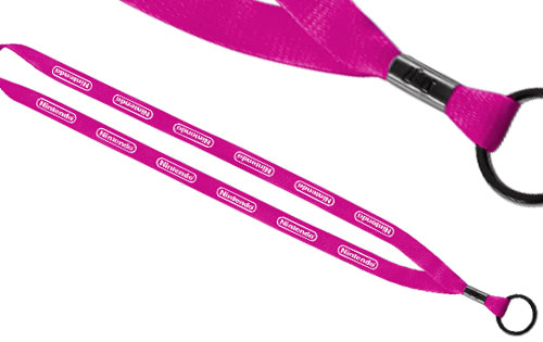 1/2 inch magenta lanyards with metal crimp and metal fastener. woven polyester.
