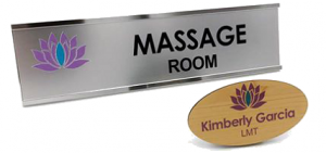 using name plates and custom shape name tags for consistency in your branding