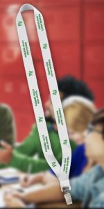 Custom printed lanyard for teachers and students.