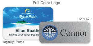 using a logo on full color name tags