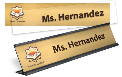 2x10 reusable nameplates with a metal backplate