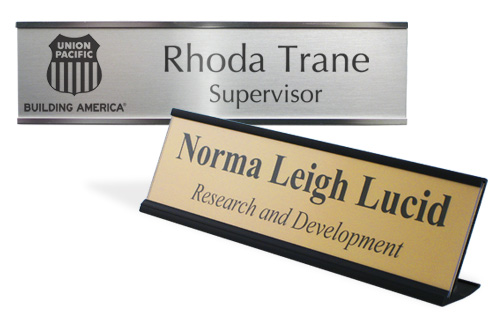 Contemporary nameplate, 2x8 inches