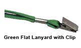 Green Lanyard (Flat with Clip)