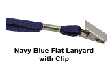 Navy Blue Lanyard (Flat with Clip)