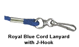 Royal Blue Lanyard (Cord with J-Hook)