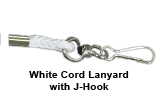 White Lanyard (Cord with J-Hook)