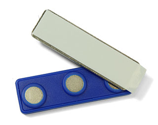 Magnetic fasteners for use with Clear Reusable Badges