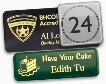 Metal Name Tags with Engraved Logo