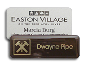 laser engraved metal with logo two color name tags name badges