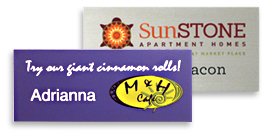using name tags with logos and employee names to ensure a good customer experience