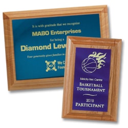 use All American Red Alder custom Plaques for motivating and awarding your employees