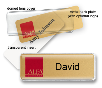 mighty badges are a reusable name badge that comes with three pieces and printable inserts
