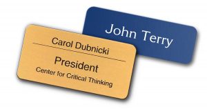 Plastic engraved template design name tags from Name Tag, Inc.