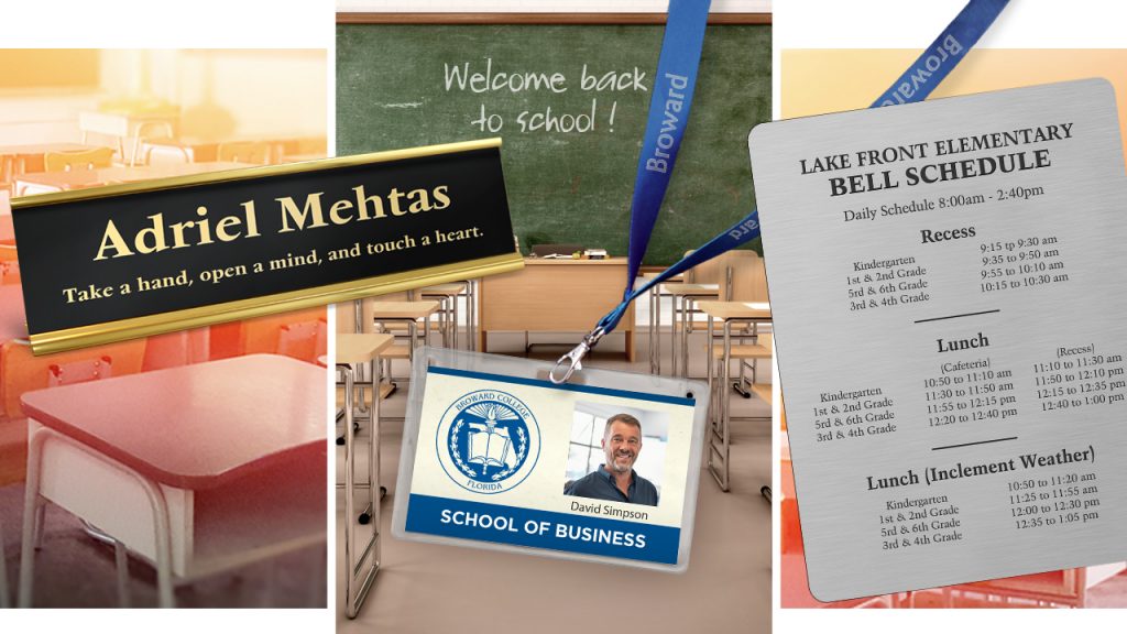 Personalizing Your Teaching Tools with customized products like engravable signs, name plates and badge holders for identification.