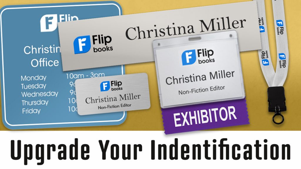 Custom signs, name tags, name plates, lanyards, badge ribbons and badge holders with matching colors and logos that show how to upgrade your identification.