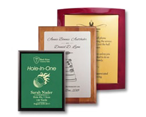 Custom designed award plaques