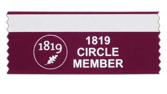Graphic ribbon title: 1819 Circle Member.