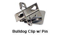 Bull-Dog Clip w/ Pin Fastener