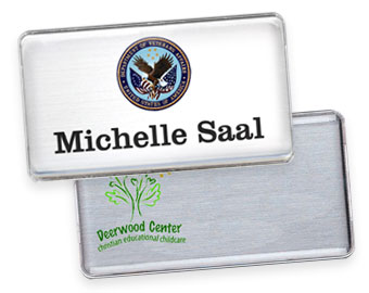 Logo mighty badges, 1.5x2.75 inches
