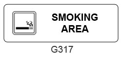 Smoking Area sign