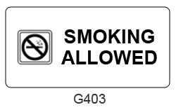 Smoking Allowed sign