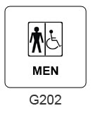 Men (Handicap Accessible) sign
